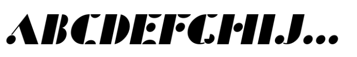 Artistic Deco JNL Oblique Font UPPERCASE