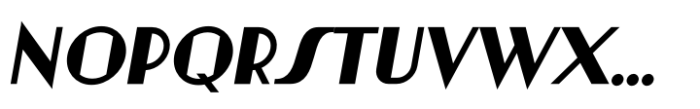 Artisual Deco Bold Italic Font UPPERCASE
