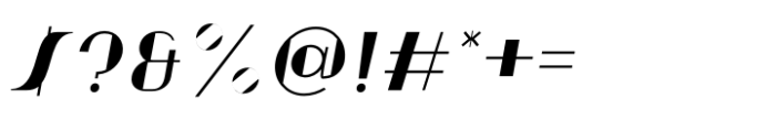 Artisual Deco Light Italic Font OTHER CHARS