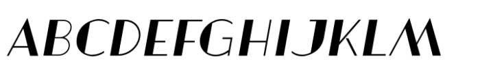 Artisual Deco Light Italic Font UPPERCASE
