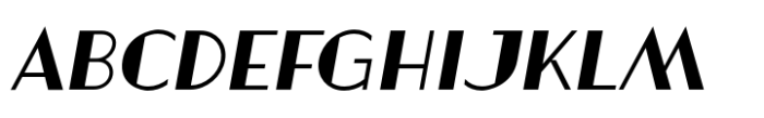 Artisual Deco Regular Italic Font UPPERCASE