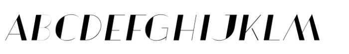 Artisual Deco Thin Italic Font UPPERCASE