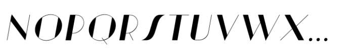 Artisual Deco Thin Italic Font UPPERCASE