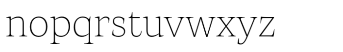 Artusi Extralight Font LOWERCASE