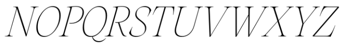 Artusi Grande Extralight Italic Font UPPERCASE