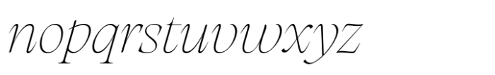 Artusi Grande Extralight Italic Font LOWERCASE