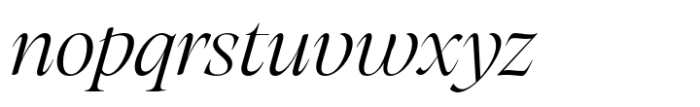 Artusi Grande Light Italic Font LOWERCASE