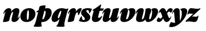 Artusi Heavy Italic Font LOWERCASE