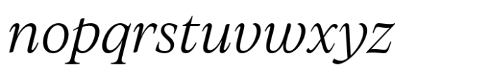 Artusi Light Italic Font LOWERCASE