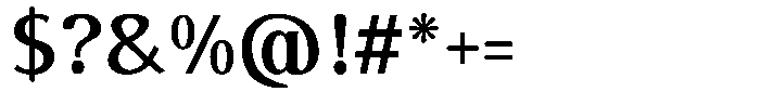 Arumira Black Font OTHER CHARS