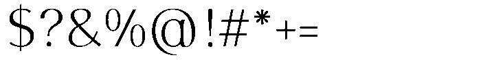 Arumira Extra Light Font OTHER CHARS