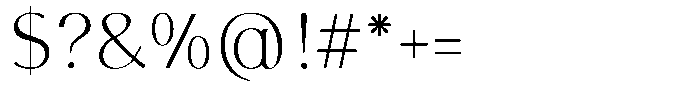 Arumira Thin Font OTHER CHARS