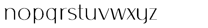 Arumira Thin Font LOWERCASE