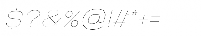 Arupala Grotesk Air Italic Font OTHER CHARS