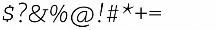 Arventa Slab Pro Thin Italic Font OTHER CHARS