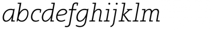 Arventa Slab Pro Thin Italic Font LOWERCASE