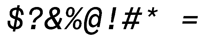 ArchiveGrotesk MonoItalic Font OTHER CHARS