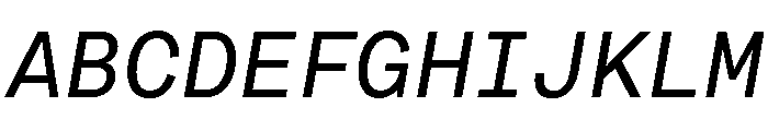 ArchiveGrotesk MonoItalic Font UPPERCASE