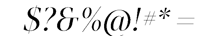 ArgestaHairline RegularItalic Font OTHER CHARS
