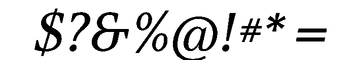ArgestaText RegularItalic Font OTHER CHARS