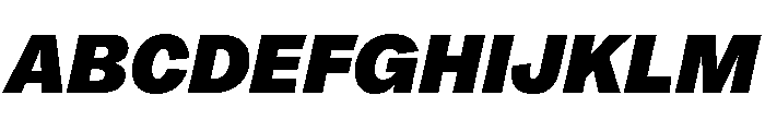 Arial Grotesk HeavyItalic Font UPPERCASE