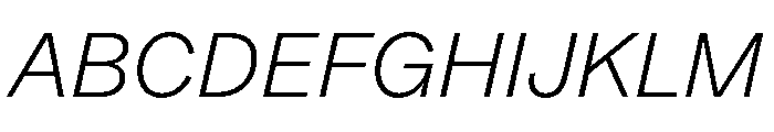 Arial Grotesk LightItalic Font UPPERCASE