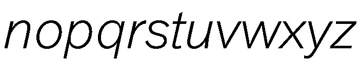 Arial Grotesk LightItalic Font LOWERCASE