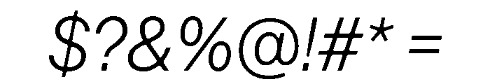 Arkitekt LightIt Font OTHER CHARS