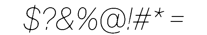 Arkitekt ThinIt Font OTHER CHARS