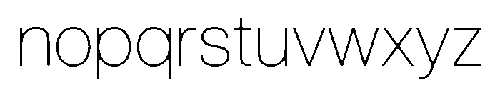 Arkitekt Thin Font LOWERCASE