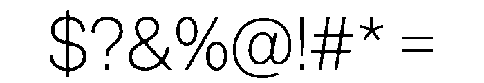 Arkitekt UltraLight Font OTHER CHARS