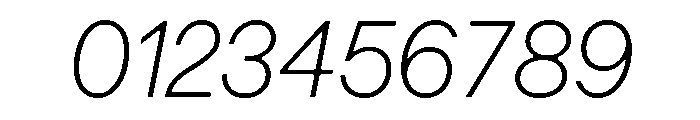 Arkitekt UltraLightIt Font OTHER CHARS