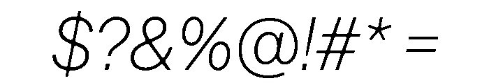 Arkitekt UltraLightIt Font OTHER CHARS