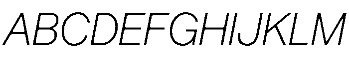 Arkitekt UltraLightIt Font UPPERCASE