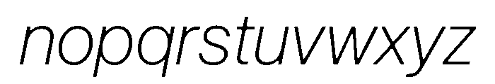 Arkitekt UltraLightIt Font LOWERCASE