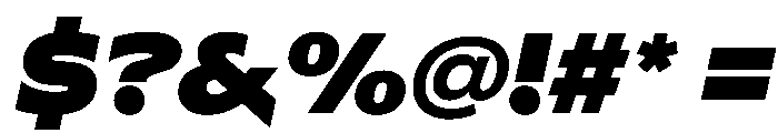 ArmadaVAR ExtraBlackItalic Instance Font OTHER CHARS