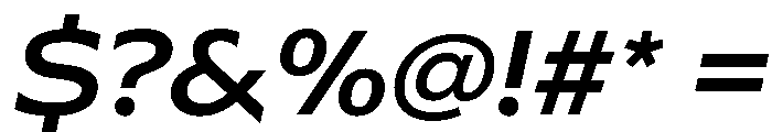 ArmadaVAR MediumItalic Instance Font OTHER CHARS