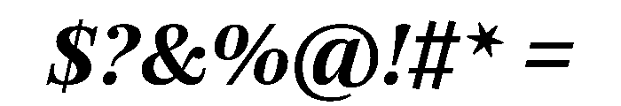 ArnhemCyrillic BoldItalic Font OTHER CHARS