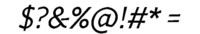Arole LightOblique Font OTHER CHARS
