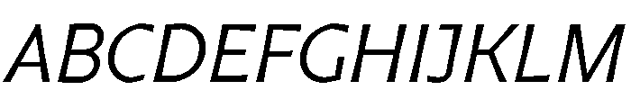 Arole LightOblique Font UPPERCASE