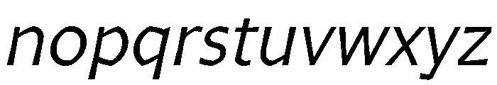 Arole LightOblique Font LOWERCASE