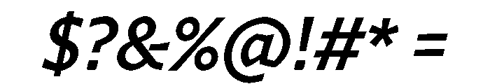 Arole MediumOblique Font OTHER CHARS
