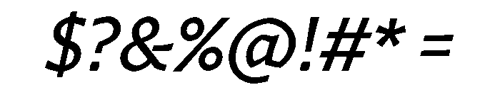 Arole Oblique Font OTHER CHARS