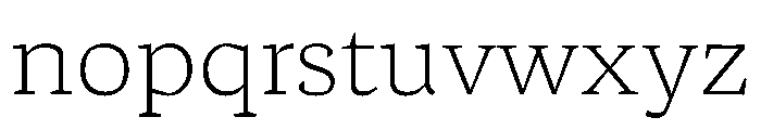 Arvana ExtraLight Instance Font LOWERCASE