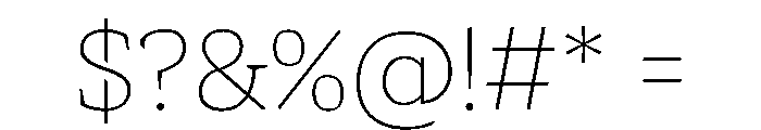 Arvana Thin Instance Font OTHER CHARS