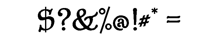 Aragon Regular Font OTHER CHARS