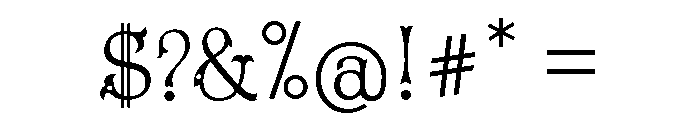 Araminta Regular Font OTHER CHARS