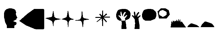 Arca Cutouts Font LOWERCASE