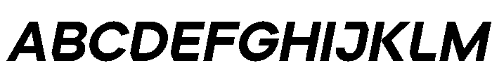 Ardela Edge X01 Black Italic Font UPPERCASE