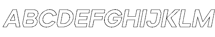 Ardela Edge X01 Black Outline Italic Font UPPERCASE